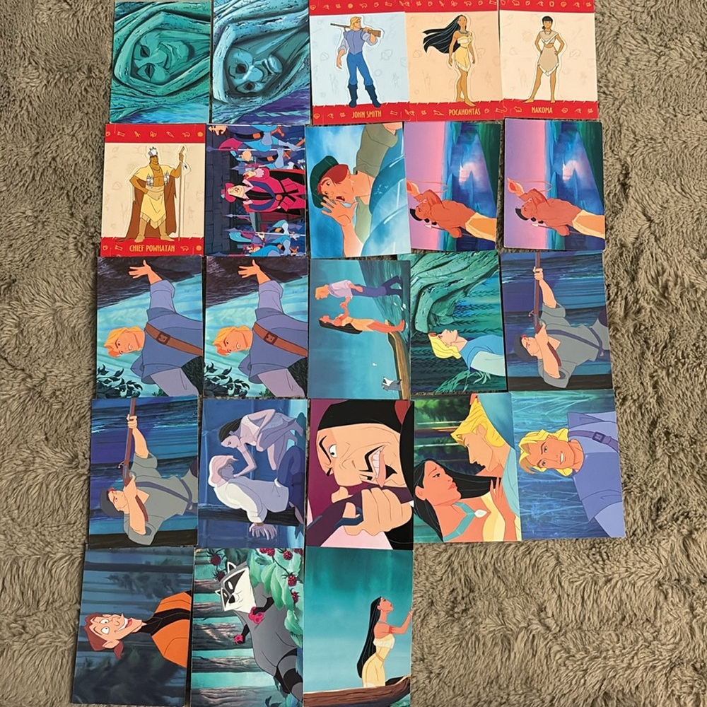 90s Mattel Disney Pocahontas Action Figures Set and Skybox trading cards - Picture 5 of 5